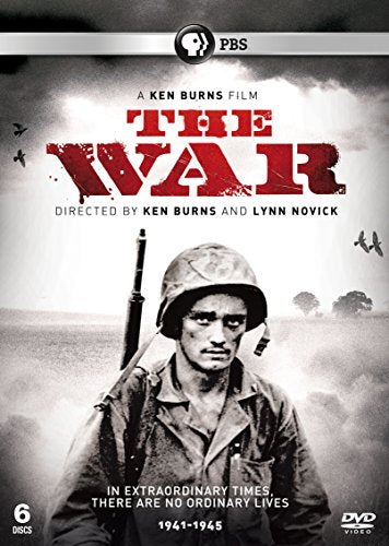 DVD cover for "The War" documentary, featuring a soldier and planes.