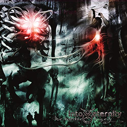 Dark album cover with swirling red energy and shadowy figures.