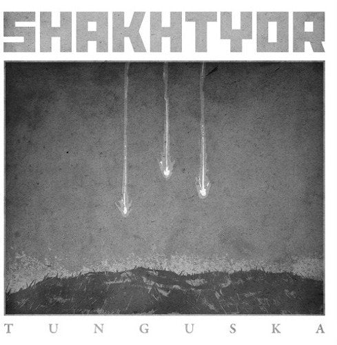 CD cover for Shakhtyor - Tunguska, featuring streaks of light and mountains.