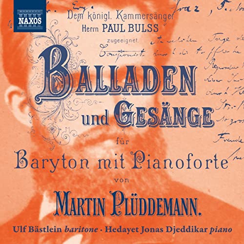 CD cover for "Balladen und Gesänge" by Martin Plüddemann, featuring portrait art.