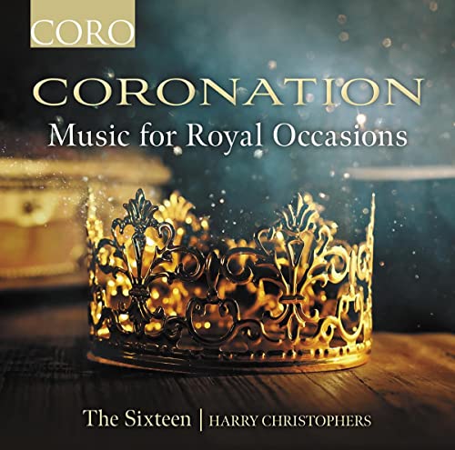 CD cover for “Coronation” featuring a golden crown on a wooden surface.