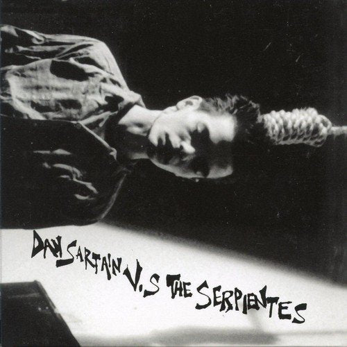 Black and white album cover showing a man with a noose around his neck.