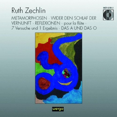 CD cover for Ruth Zechlinās āMetamorphosesā featuring abstract blue and red painting.