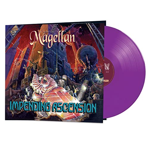Magellan "Impending Ascension" vinyl record with colorful, detailed cover art.