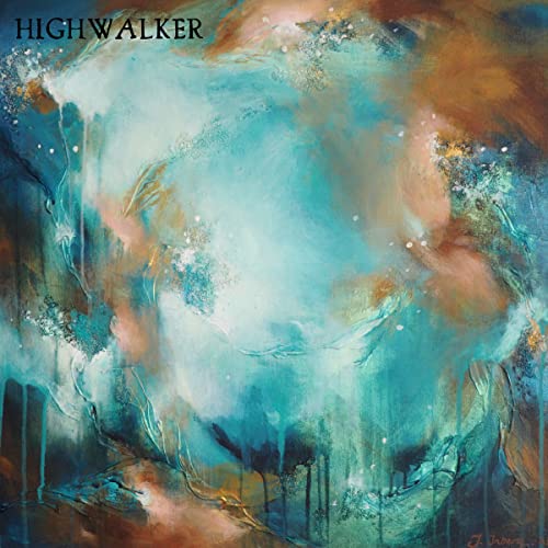 Abstract painting of swirling blues, browns, and whites; album cover.