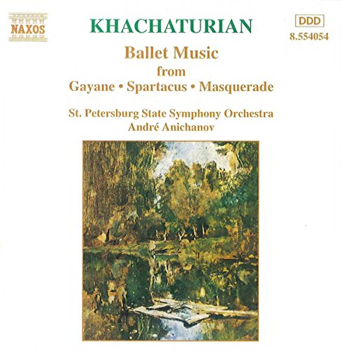 CD cover for Khachaturian ballet music featuring a forest landscape.