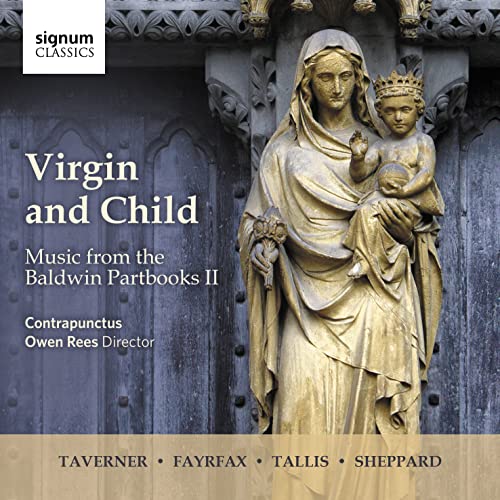 CD cover featuring a stone sculpture of the Virgin and Child.