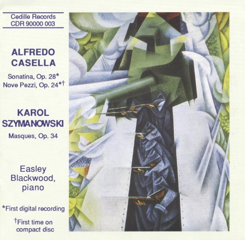 CD cover with abstract art and blue text on a pale background.
