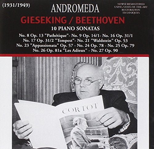 Black and white CD cover with a man reading a music book.