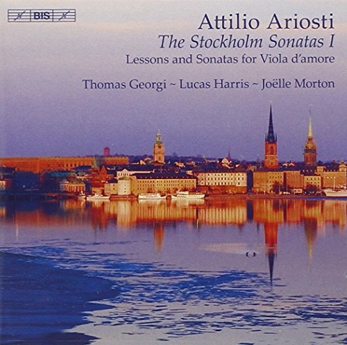 CD cover with city skyline reflected in water, featuring text about music and performers.