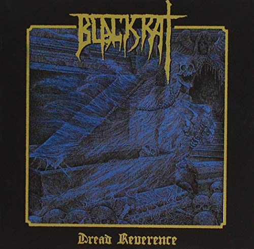Dark album cover with skeletal figures and band name "Blackrat".