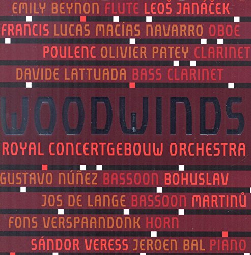 "CD cover with red and black stripes, listing musicians and instruments in red and black text."
