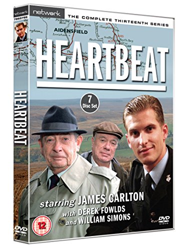 DVD cover for Heartbeat The Complete Thirteenth Series featuring three male actors in uniform.