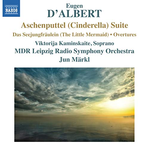 CD cover for D'Albert's "Aschenputtel" Suite with seascape image.