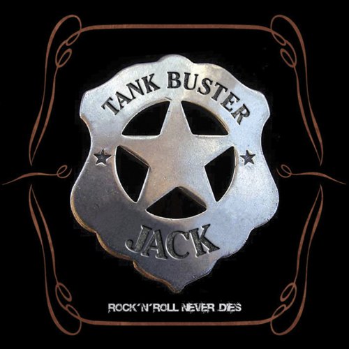 CD cover: silver star-shaped badge with "Tank Buster Jack" text.