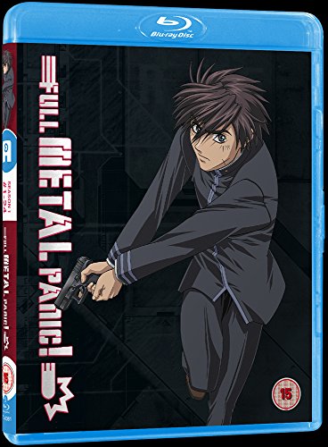 "Blu-ray case with anime character holding gun, title 'Full Metal Panic!' on spine."