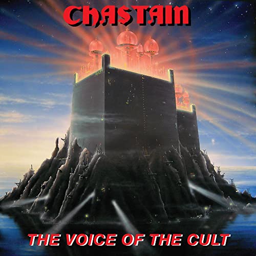 Album cover for Chastain’s “The Voice of the Cult” featuring a dark castle.