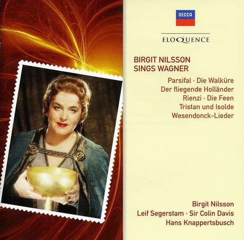 CD cover with Birgit Nilsson holding a cup, red and yellow design.