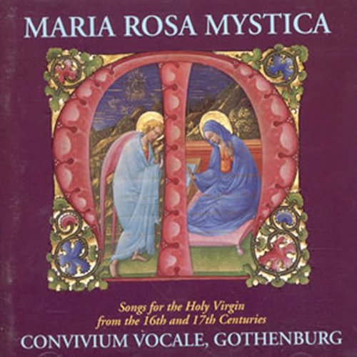 CD cover art featuring an angel and Mary, purple background, ornate arch.