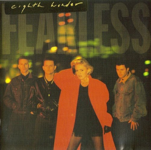 Album cover: "Fearless" by Eighth Wonder, featuring a woman and three men.