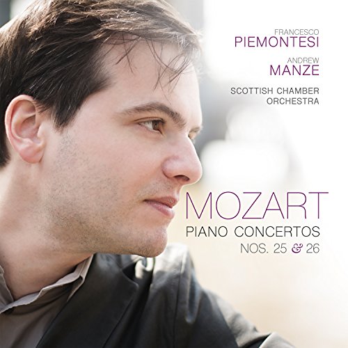 Mozart piano concertos CD cover featuring a man with brown hair.
