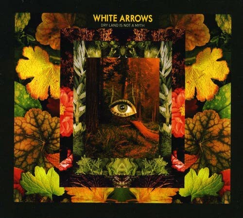 CD cover with collage of foliage, forest scene, and a large eye.