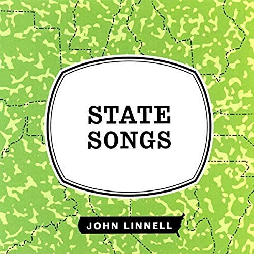 Album cover for John Linnell’s “State Songs” with a green map background.