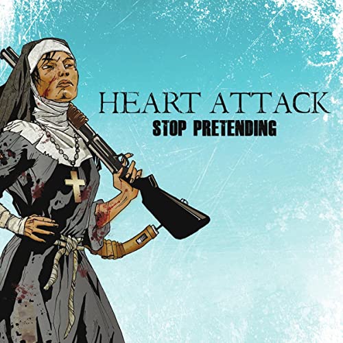 CD cover: illustration of a nun holding a rifle, blood splatters.