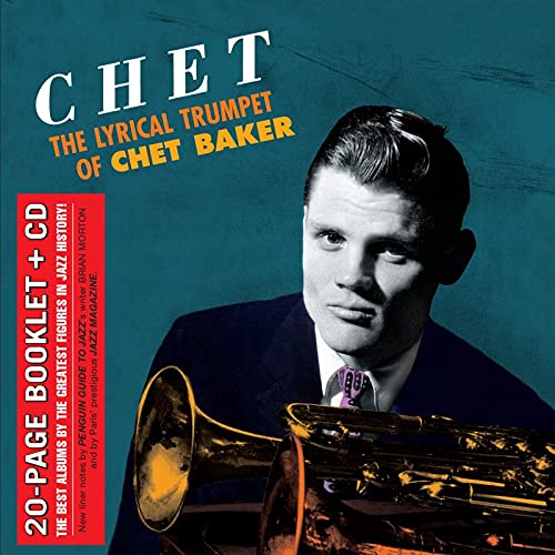 Chet Baker CD cover featuring a portrait of the jazz musician with his trumpet.