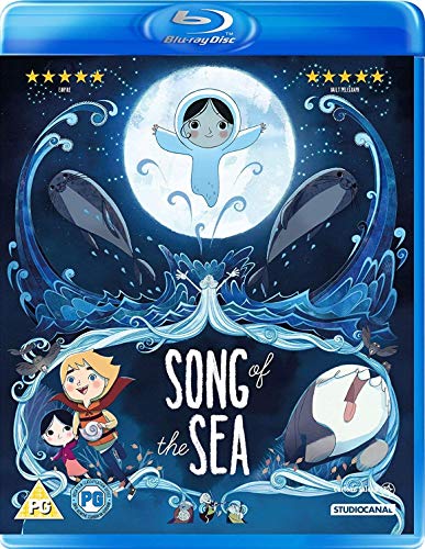 “Song of the Sea” Blu-ray cover: child, seals, waves, and moonlit art.