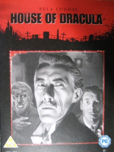 DVD cover art for House of Dracula featuring black and white portraits of three characters.