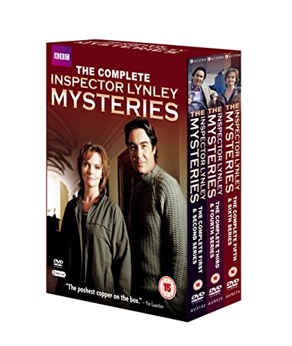 DVD box set featuring "The Complete Inspector Lynley Mysteries" with actors on the cover.