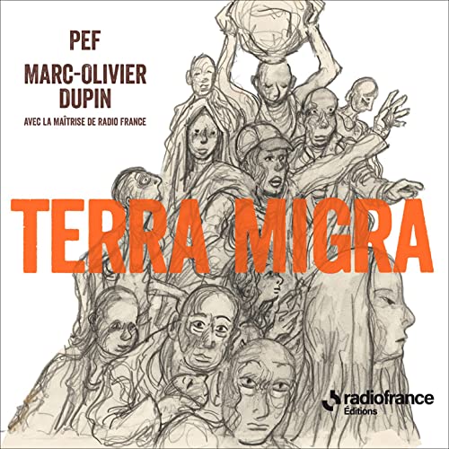 CD cover for "Terra Migra" featuring sketched figures and orange text.