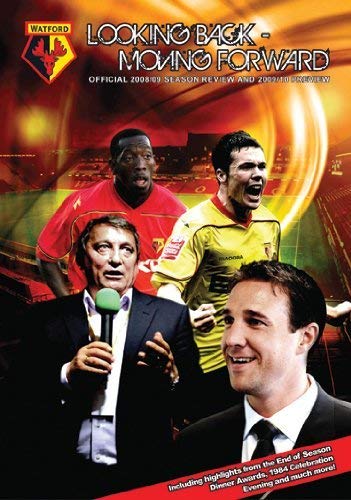 Watford FC 08/09 season review DVD cover featuring players and manager.