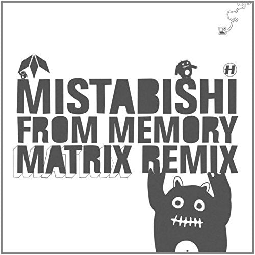 Vinyl record sleeve with cartoon character and "MISTABISHI FROM MEMORY MATRIX REMIX" text on white background.