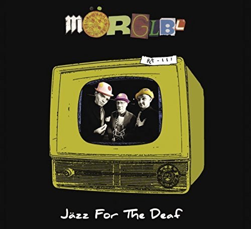 CD cover: stylized drawing of three people inside a yellow TV.