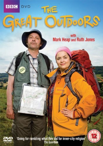 DVD cover for “The Great Outdoors” featuring two hikers, Mark Heap and Ruth Jones.