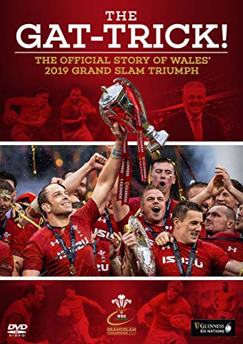 Wales rugby team celebrating 2019 Grand Slam victory, DVD cover.
