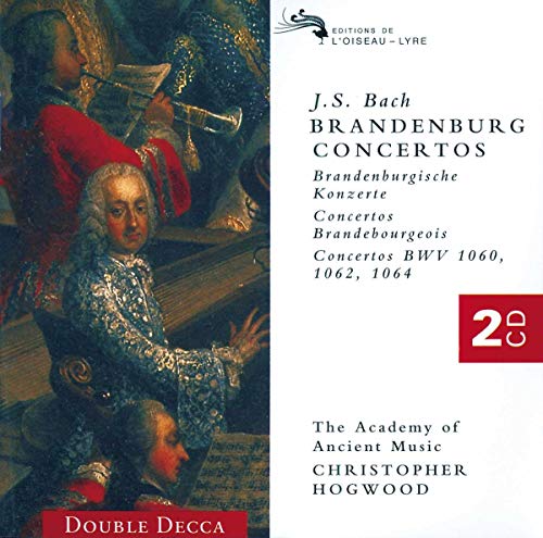 CD cover for Bach’s Brandenburg Concertos featuring historical portraiture.