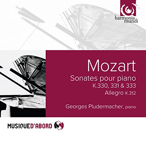 CD cover for Mozart piano sonatas performed by Georges Pludermacher.
