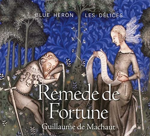 Medieval illustration of a man and woman in a forest setting.