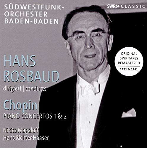 CD cover featuring conductor Hans Rosbaud’s portrait and Chopin’s name.