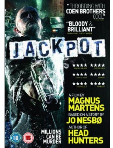 DVD cover for "Jackpot" featuring a man holding a weapon.