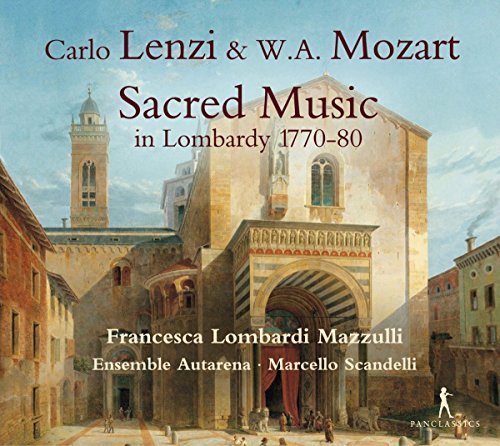 CD cover featuring a Renaissance-era church courtyard scene with red and white text overlay.