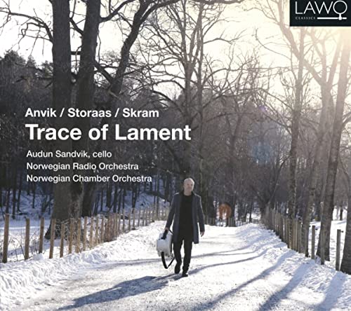 CD cover: Man walking down a snowy path between bare trees.