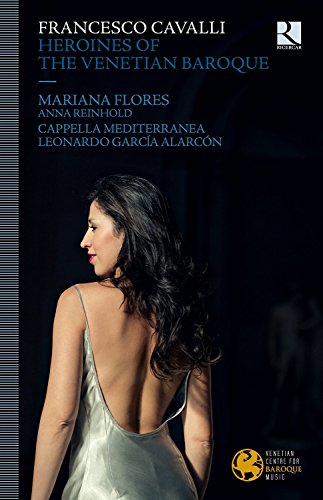 A woman in a silver dress on a CD cover for "Heroines of the Venetian Baroque".