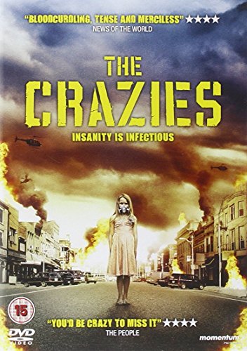 DVD cover for "The Crazies" showing a woman standing in a burning street.