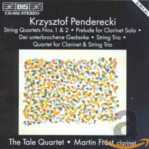CD cover for Krzysztof Penderecki’s chamber works, featuring abstract art.