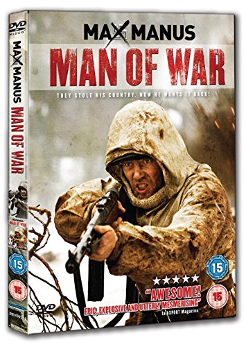 DVD case for "Max Manus: Man of War" with a soldier holding a gun.
