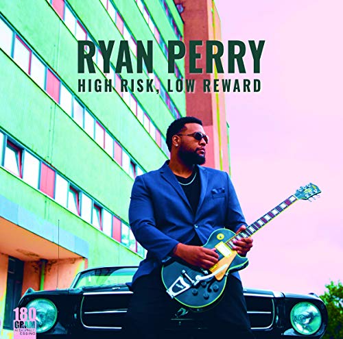 Ryan Perry album cover featuring a man with a guitar and car.